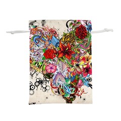 Multicolored Floral Digital Wallpaper Abstract Flowers Heart Free Download Lightweight Drawstring Pouch (m) by danenraven