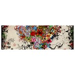 Multicolored Floral Digital Wallpaper Abstract Flowers Heart Free Download Banner and Sign 9  x 3  Front