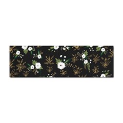 Black And White Floral Textile Digital Art Abstract Pattern Sticker (bumper)