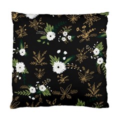 Black And White Floral Textile Digital Art Abstract Pattern Standard Cushion Case (one Side) by danenraven