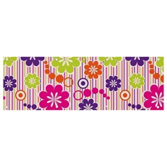 Multicolored Floral Wallpaper Pattern Background Texture Surface Banner And Sign 9  X 3 