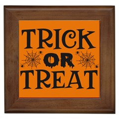 Trick Or Treat Framed Tile by ConteMonfrey