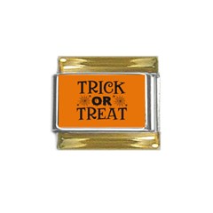 Trick Or Treat Gold Trim Italian Charm (9mm) by ConteMonfrey