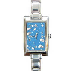 Ice Cream Bubbles Texture Rectangle Italian Charm Watch by dflcprintsclothing