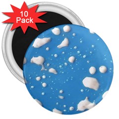 Ice Cream Bubbles Texture 3  Magnets (10 Pack)  by dflcprintsclothing