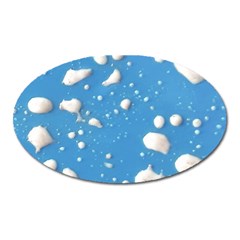 Ice Cream Bubbles Texture Oval Magnet by dflcprintsclothing