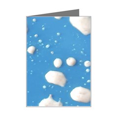 Ice Cream Bubbles Texture Mini Greeting Card by dflcprintsclothing