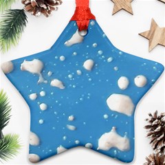 Ice Cream Bubbles Texture Star Ornament (two Sides) by dflcprintsclothing