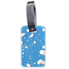 Ice Cream Bubbles Texture Luggage Tag (two Sides) by dflcprintsclothing