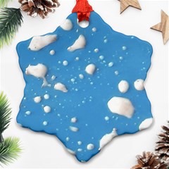 Ice Cream Bubbles Texture Ornament (snowflake) by dflcprintsclothing