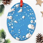 Ice Cream Bubbles Texture Ornament (Oval Filigree) Front