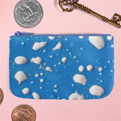 Ice Cream Bubbles Texture Large Coin Purse by dflcprintsclothing