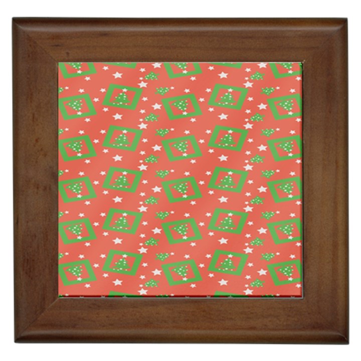 Christmas textur Framed Tile