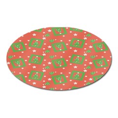 Christmas Textur Oval Magnet by artworkshop