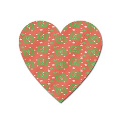 Christmas Textur Heart Magnet by artworkshop