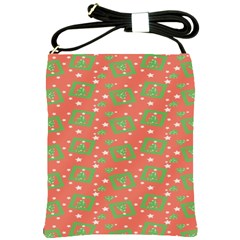 Christmas Textur Shoulder Sling Bag by artworkshop