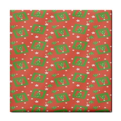 Christmas Textur Tile Coaster by artworkshop