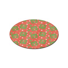 Christmas Textur Sticker (oval) by artworkshop