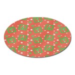 Christmas textur Oval Magnet Front