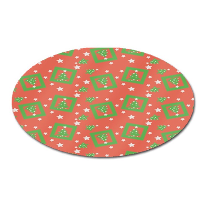 Christmas textur Oval Magnet