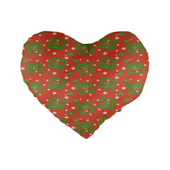 Christmas Textur Standard 16  Premium Flano Heart Shape Cushions by artworkshop