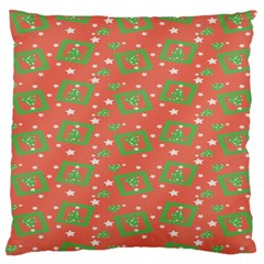 Christmas Textur Large Cushion Case (one Side) by artworkshop