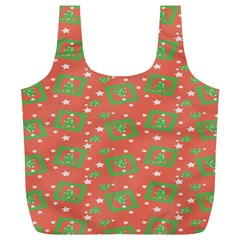 Christmas Textur Full Print Recycle Bag (xl) by artworkshop