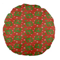 Christmas Textur Large 18  Premium Flano Round Cushions by artworkshop