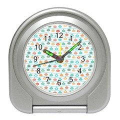 Christmas Textur Travel Alarm Clock by artworkshop