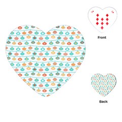 Christmas Textur Playing Cards Single Design (heart)