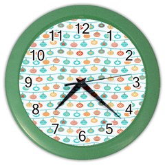 Christmas Textur Color Wall Clock by artworkshop