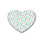 Christmas textur Rubber Coaster (Heart) Front