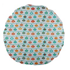 Christmas Textur Large 18  Premium Round Cushions by artworkshop