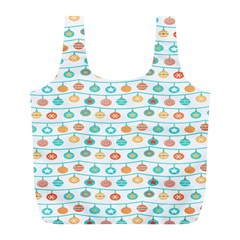 Christmas Textur Full Print Recycle Bag (l) by artworkshop