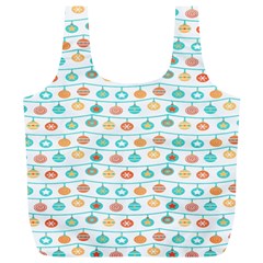 Christmas Textur Full Print Recycle Bag (xl) by artworkshop