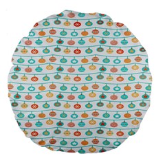 Christmas Textur Large 18  Premium Flano Round Cushions by artworkshop