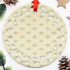 Christmas Textur 03 Ornament (round Filigree) by artworkshop