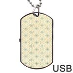 Christmas textur 03 Dog Tag USB Flash (Two Sides) Back