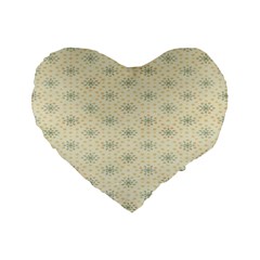 Christmas Textur 03 Standard 16  Premium Flano Heart Shape Cushions by artworkshop