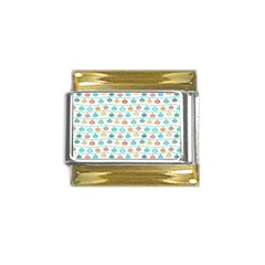 Christmas Textur 02 Gold Trim Italian Charm (9mm)