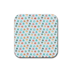 Christmas Textur 02 Rubber Coaster (square) by artworkshop