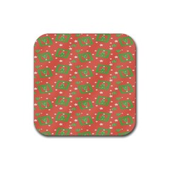 Christmas Textur 01 Rubber Coaster (square) by artworkshop