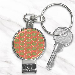 Christmas Textur 01 Nail Clippers Key Chain