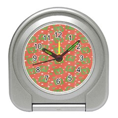 Christmas Textur 01 Travel Alarm Clock by artworkshop