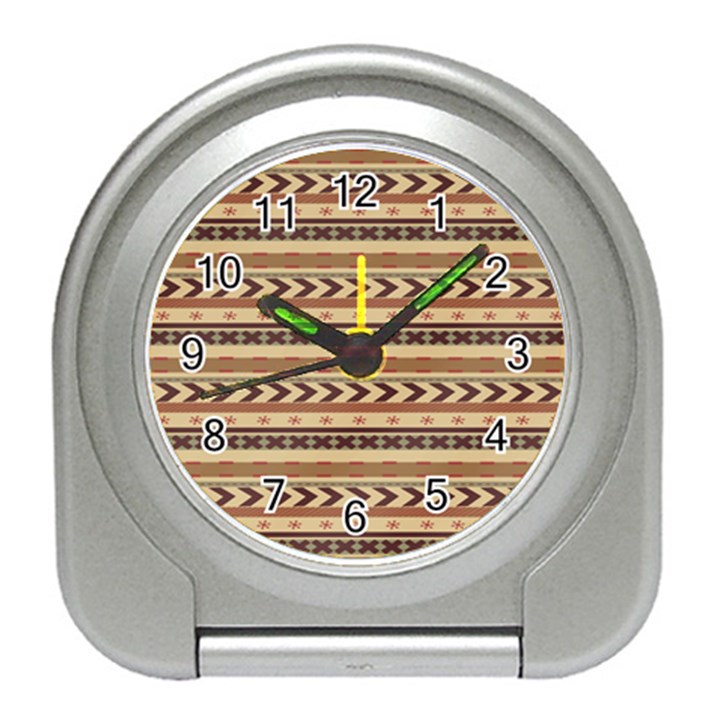 Christmas textur 04 Travel Alarm Clock