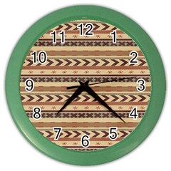 Christmas Textur 04 Color Wall Clock by artworkshop