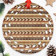 Christmas Textur 04 Ornament (round Filigree)