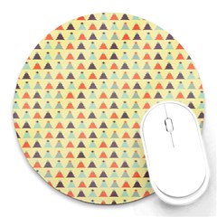 Christmas Textur 05 Round Mousepad by artworkshop