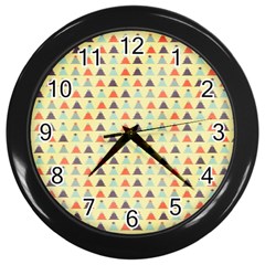 Christmas Textur 05 Wall Clock (black) by artworkshop