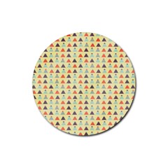 Christmas Textur 05 Rubber Round Coaster (4 Pack) by artworkshop